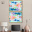 «Peaceful Haven», ensemble de 2 toiles abstraites bleues par Art Remedy-114217946-114217945