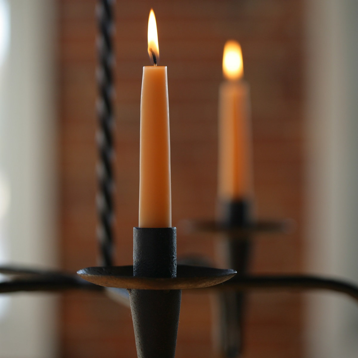 Root Candles Unscented Taper Candle Set, Rust, 9" H x 0.88" W x 0.88" D