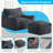 Comfy Large Bean Bag Sofa With Ottoman & Armrests For Adults-62601084