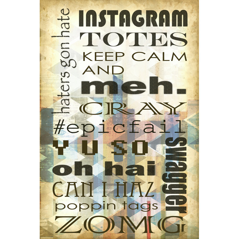 Urban Chevron Phrases II by Vision Studio - Wrapped Canvas Print, 76cm H x 51cm W x 3.8cm D