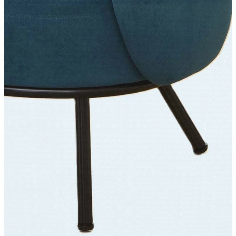 Chaise d'appoint Mid-Century, Bleu vert antique