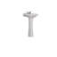 Lavabo de salle de bain piédestal en porcelaine vitreuse 22 "avec trop-plein Prestige