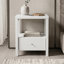 Table de chevet moderne avec tiroir et tablette ouverte Absecon H 23 "H