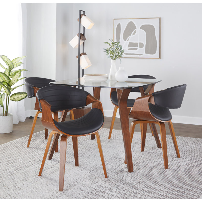4 - Person Glass Top Four Leg Dining Set