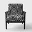 Fauteuil rembourré Mid-Century à motif géométrique monochrome «Gionni»