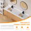 Dessus de meuble-lavabo 72 pouces en quartz blanc avec double lavabo
