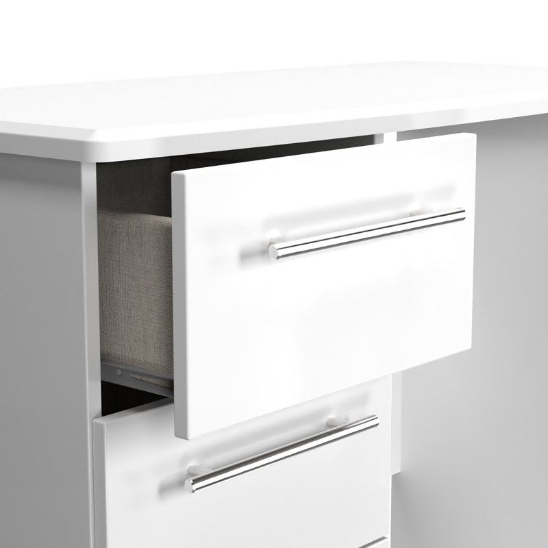 Fully Assembled Levine Dressing Table, Porcelain Matt