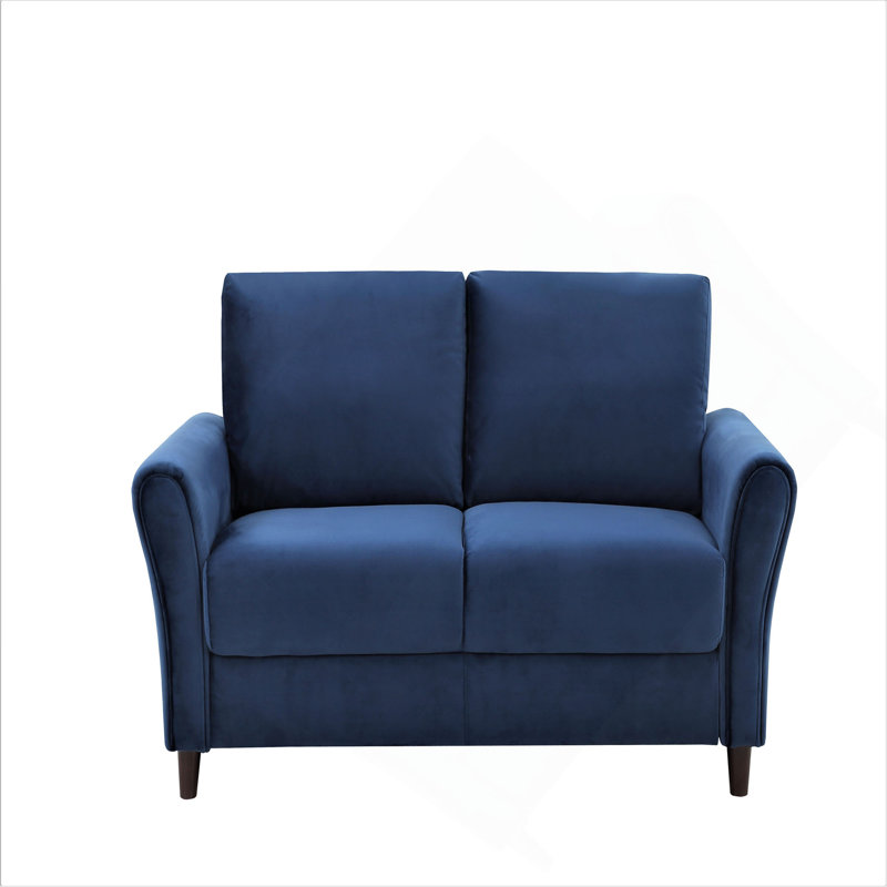 Canapé Patricia, Polyester bleu foncé