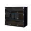 Armoire de rangement pour chaussures en verre avec lumière DEL RVB - noir-130480623