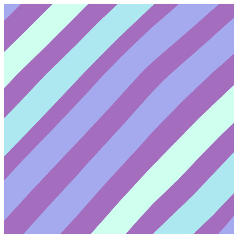 Édredon mauve à rayures diagonales turquoise, Très grand lit