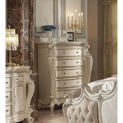 Linden Boulevard Solid Wood 46'' W 5 - Drawer Dresser