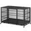 Cage pour chien avec roues verrouillables et loquet rotatif-948422076