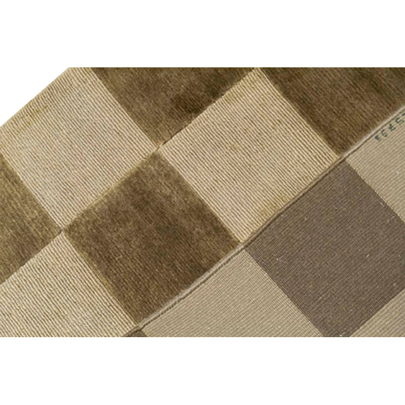 Hand-Knotted High-Quality Brown and Beige Area Rug