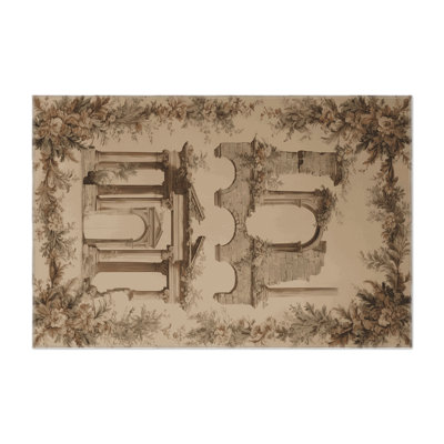 Tapis d'intérieur et d'extérieur brun français