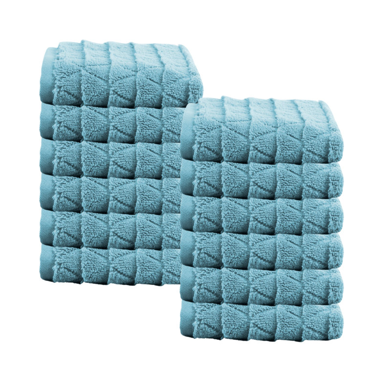 JEWEL PREMIUM PLUSH WASH CLOTHS, Blue