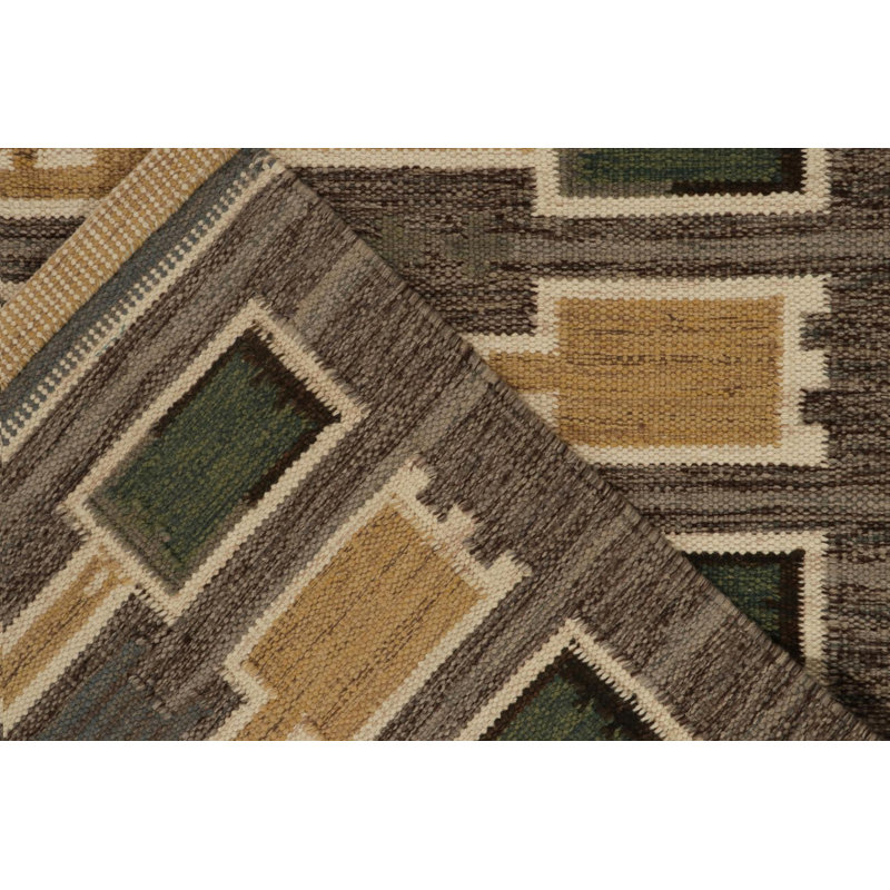 Scandinavian Wool Geometric Area Rug, Rectangle 8' x 10'