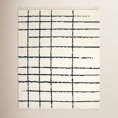 Hoxton Handmade Ivory/Black Rug