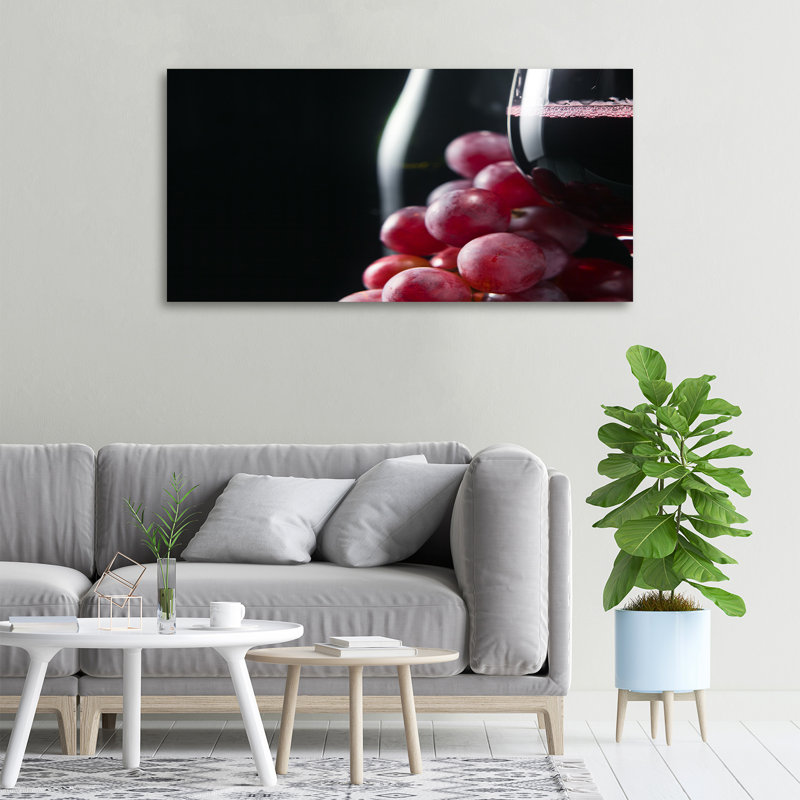 Grapes And Wine - Wrapped Canvas Print