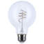 DEL de 6 watts Deena - réminiscence - filament à fil gris Flex - G25 - base moyenne - 2700K CCT - transparent - 120 volts