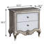 Table de chevet 2 tiroirs champagne antique