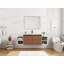 Ensemble de meuble-lavabo mural 60 po avec lavabo de comptoir en résine et 2 tablettes de rangement, 2 portes à fermeture douce