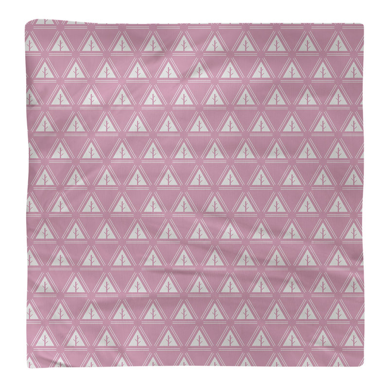 Serviette de coton à arbre minimaliste deux couleurs Barbra, H 0,1 po x l 10 po x P 10 po, Rose / blanc, Sergé de coton