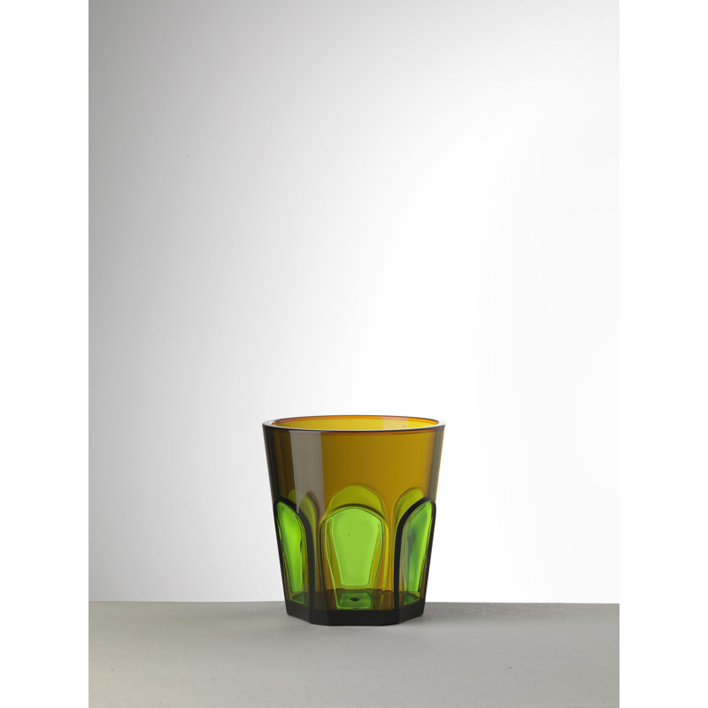 Gulli Drinking Glass, Amber/Green