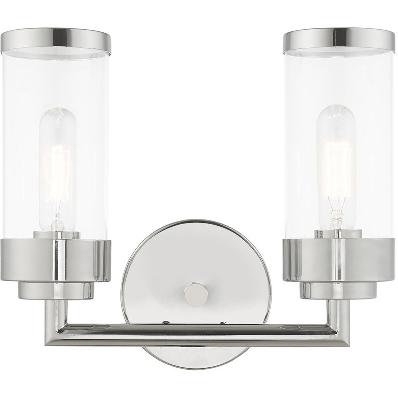 Éclairage pour meuble-lavabo à 2 lumières Beggio, Chrome poli