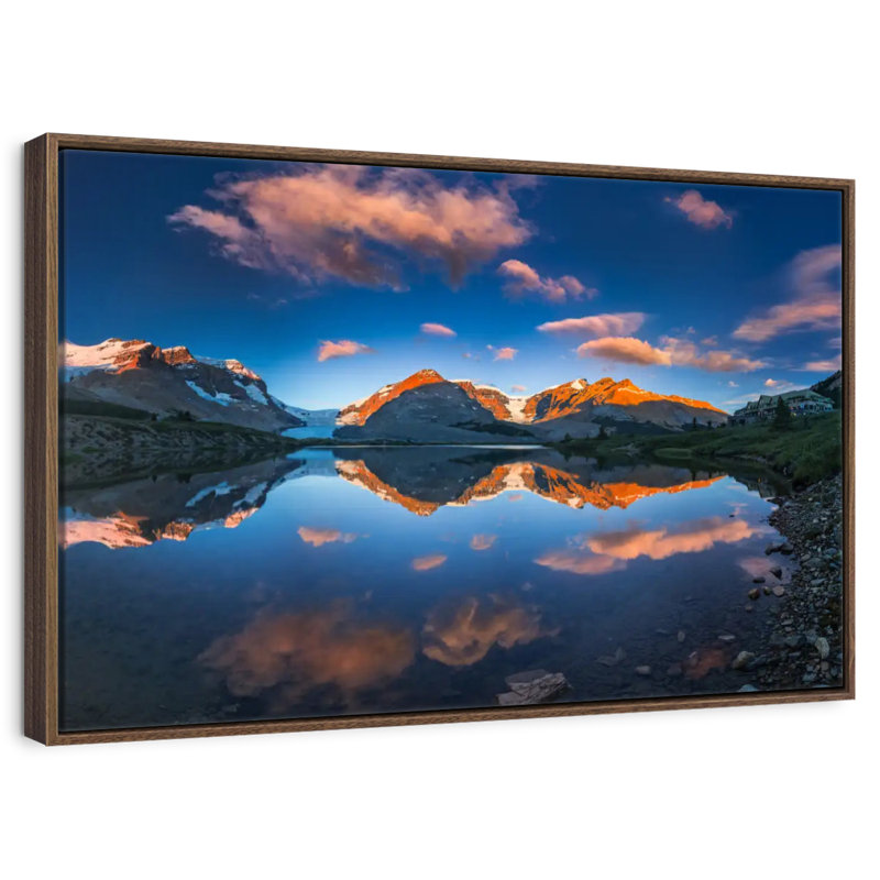 Parc national Jasper, 13 po x 9 po, Cadre flottant en noyer