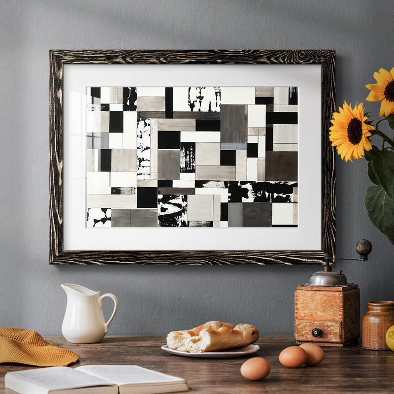 " Rectangularity ", Black, 18" H x 26" W x 1.5" D