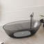 Forma 71'' Freestanding Tub Solid Surface Freestanding Soaking Bathtub Transparent-105627008