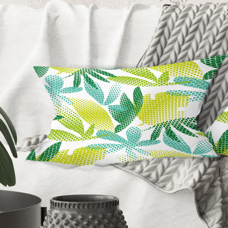 Coussin tropical imprimé tropical Mid-Century