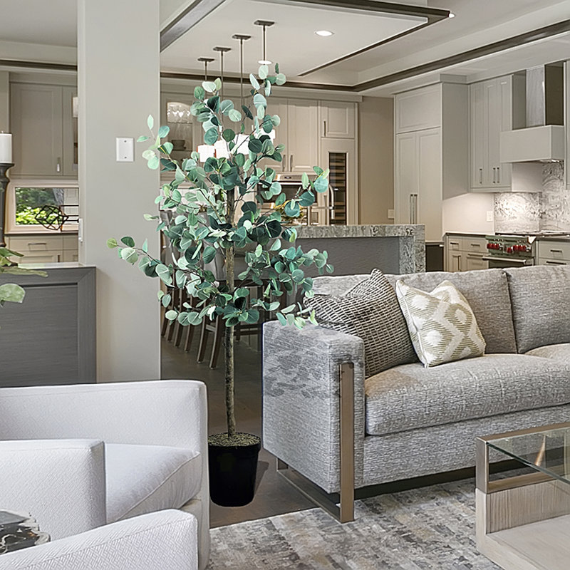 Locksley 72'' Faux Eucalyptus Tree in Pot