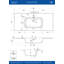 Plan de toilette rectangulaire Streamline GT-1224-48, 122 cm (L) x 56 cm (P), en surface solide blanche brillante, avec lavabo simple.