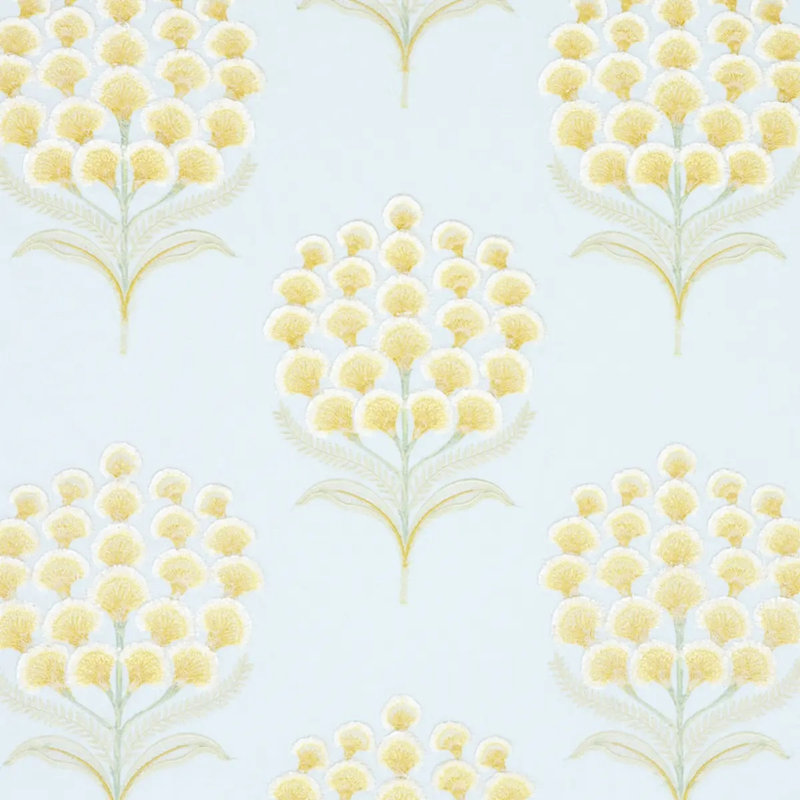 Aurelia Embroidery Fabric, Blue/ Pale Blue/ White