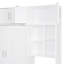 Lit escamotable double pleine grandeur avec bureau, armoire supérieure et tablettes de rangement, lit pliant peu encombrant, blanc -1469069940-1469069941