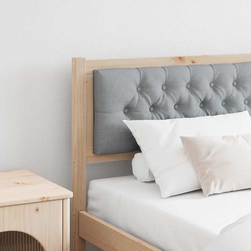 Solid Wood Headboard, Brown, Queen, Light Grey
