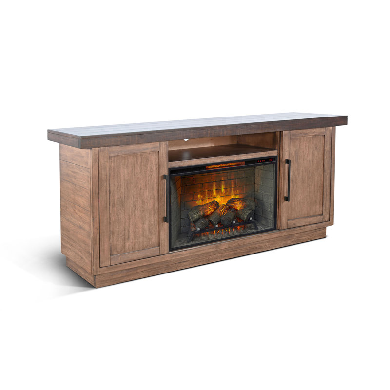 Sunny Designs 78" Media Console With Electric Fireplace