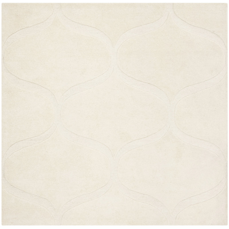 Cambridge Hand Tufted Wool Geometric Rug, Square 6'