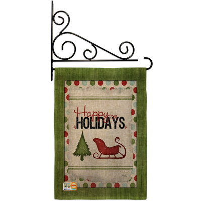 Double Sided 18.5'' H x 13'' W Polyester Christmas Garden Flag