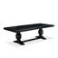 Ensemble de table de salle à manger 9 pièces comprenant une table rectangulaire et 8 chaises en tissu de polyester gris platine, noir sablé-1985368598-1988635297