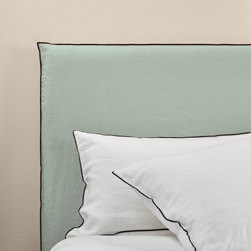 Carlina Slipcover, Pale Green And Black Bourdon, 134cm H x 210cm W