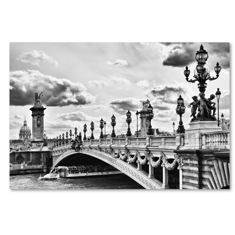 " Wrapped Canvas Wall Art - Philippe Hugonnard 'Alexandre III Paris II' Wall Art For Living Room, Bedroom, Or Office Décor - 22x32 "
