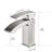 Brushed Nickel Basin Tap For Bathroom - Cartridge Valve And Matte Black Modern Sink Faucet In Handle Aluminium