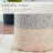 Jaipur Living Micco Ombre Light Gray/ Cream Cylinder Pouf-1477581186