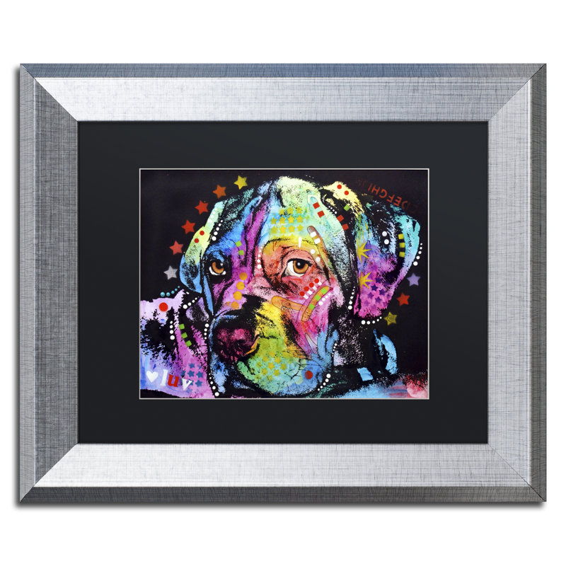 « young marigide », reproduction d’art encadrée, H 11 po x l 14 po x P 0,5 po, Noir