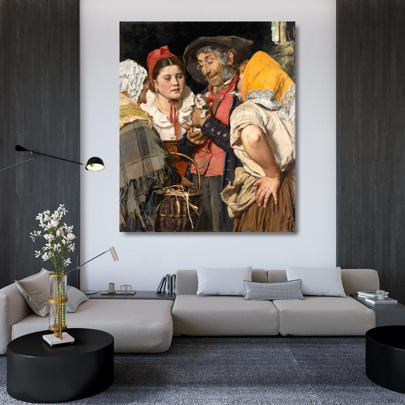 «Old Man's Treasure» par Karl Gussow - Art mural sur toile tendue avec châssis, H 48 po x l 33 po