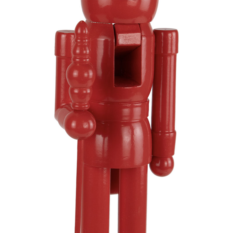 Nutcracker King With Crown And Scepter Standing Christmas Figure - 15" - Red