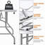Table pliante en plastique blanche durable de 8 pi avec verrous de sécurité - Utilisation intérieure et extérieure-123497469-123497470