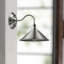 Shaliqua Industrial Armed Wall Sconce — Vintage Industrial Cone Shade, E27 Compatible.-289294873